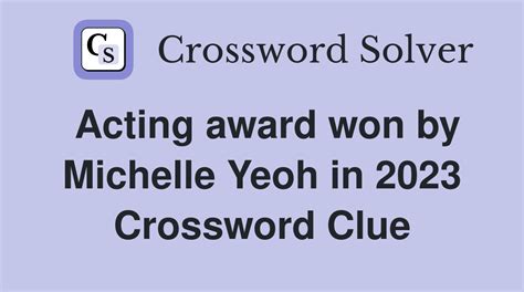 acting award crossword clue